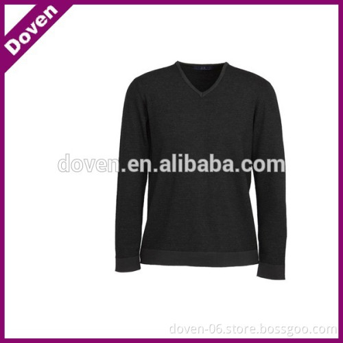 Custom knitted long sleeve v-neck sweater